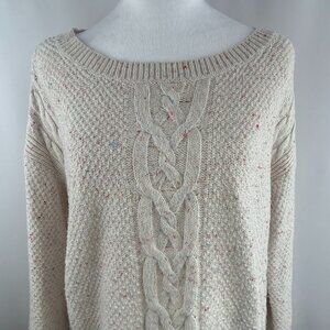 Tommy Hilfiger Cable Knit Pale Pink Sweater – Small